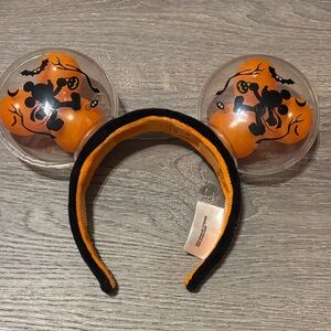 Disney Halloween Mickey Mouse Ears Headband - Black and Orange